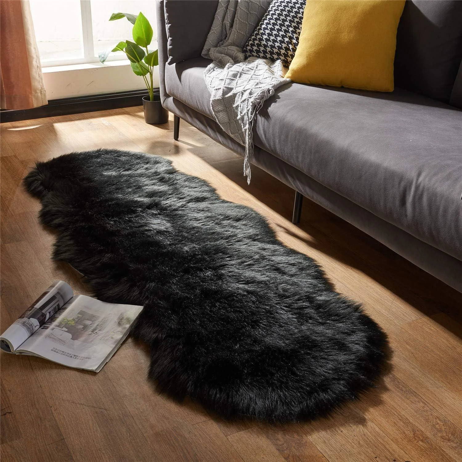 Ultra Soft Fluffy Sheepskin Area Rug - Homeko