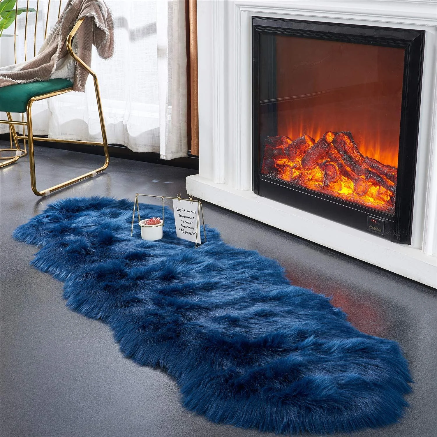 Ultra Soft Fluffy Sheepskin Area Rug - Homeko