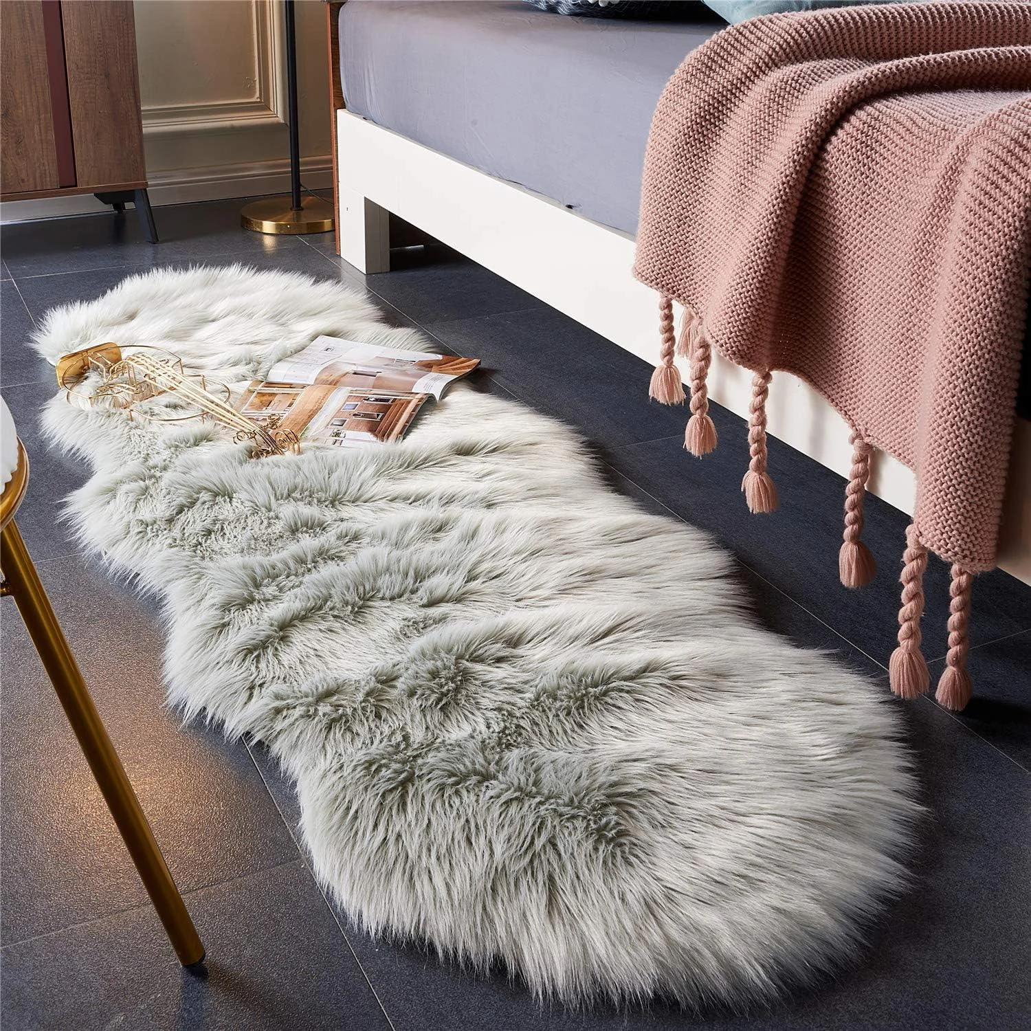 Ultra Soft Fluffy Sheepskin Area Rug - Homeko