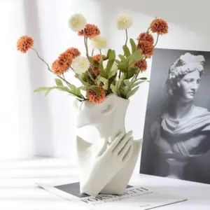 Unique Ceramic Godness Half Face Vase - ISTANBULLU LTD