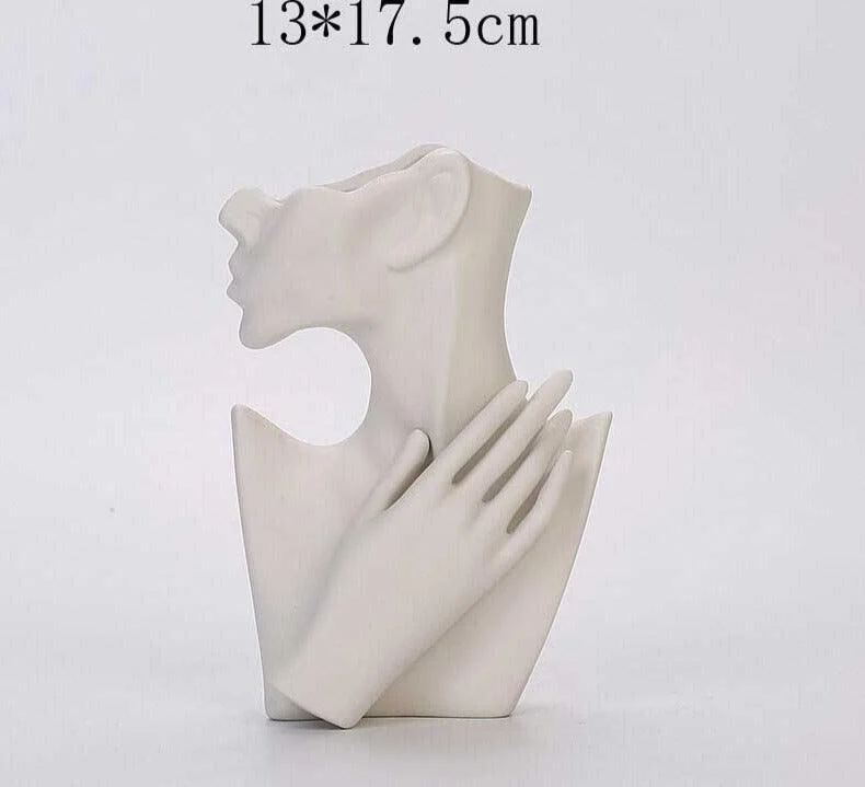 Unique Ceramic Godness Half Face Vase - ISTANBULLU LTD