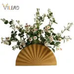 VILEAD-Ceramic-Origami-Organ-Flower-Vase-Frosted-Creative-Planter-For-Flowers-Support-Nordic-Home-Decor-Figurines VILEAD Ceramic Origami Organ Flower Vase Frosted Creative Planter For Flowers Support Nordic Home Decor Figurines