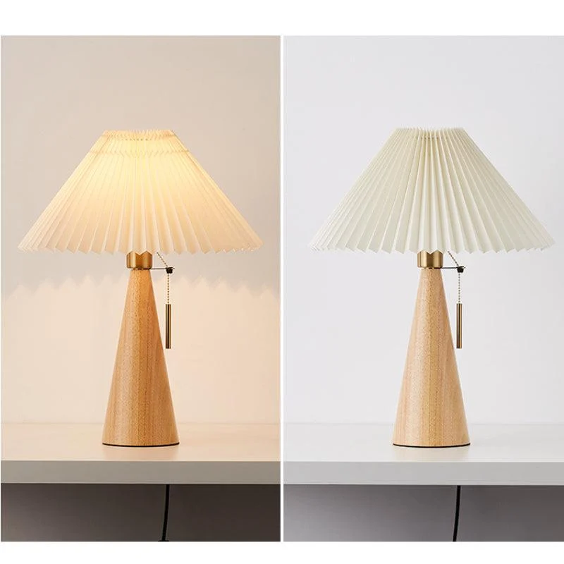 Retro Pleated Umbrella Table Lamp - ISTANBULLU LTD