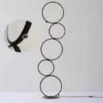Vertical Five Rings Floor Lamp Unique Modern Lighting for Home Decor