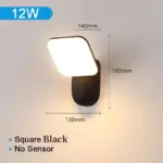 Vierkante Ronde Led Wandlamp Pir Bewegingssensor Waterdichte Buitentuinlamp 12W AC85 265V Wandkandelaar Portieklicht.jpg 640x640 2ab04f4a 536e 4d19 8f82 9266eaf81954