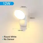 Vierkante Ronde Led Wandlamp Pir Bewegingssensor Waterdichte Buitentuinlamp 12W AC85 265V Wandkandelaar Portieklicht.jpg 640x640 a9f2ae96 c69d 41c8 82ab b2a5d982bef9