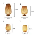 Vintage Bamboohandicraft Table Lamps Handmade bedroom bedside desk lights living room decor warm bamboo wood lamp a7bac908 8800 4eca b0c8 c85a437a82bc
