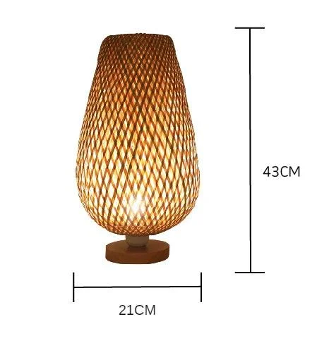 Vintage Bamboohandicraft Table Lamps Handmade Bedroom Bedside Desk Lights Living Room Decor Warm Bamboo Wood Lamp B74707e7 2236 448f A32a 8176f4bb4589