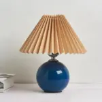 Vintage Geplooide Tafellamp Voor Slaapkamer Woonkamer Eetkamer Met E27 Lamp Keramische Base Au Us Eu Uk.jpg 640x640 e304d941 cb1c 4ec8 b360 b1c875832ad2