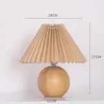 Vintage Geplooide Tafellamp Voor Slaapkamer Woonkamer Eetkamer Met E27 Lamp Keramische Base Au Us Eu Uk f80e7ff0 06cc 48f5 b56b bd21fb0cb015