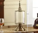 Vintage Glass Vase with Metal Base Decorfaure