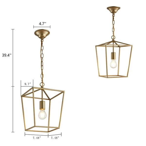 Homeko Vintage Pendant Light Fixture Dimensions
