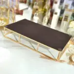 Vintage Metal Glass Tray Decorfaure