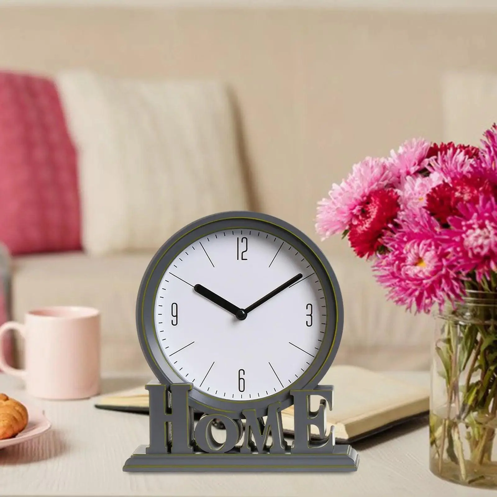 Vintage Style Desk Clock Office Mantel Non Ticking For Loft Decors Dorm Home Beige.jpg E4048c09 E7a8 4ba9 937e B69ed54416b7