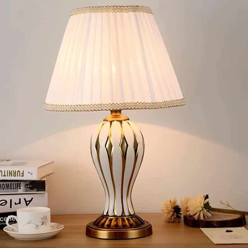 VintageAmericanaSchreibtischlampeNostalgischeEleganzinMarineblau2xlumina