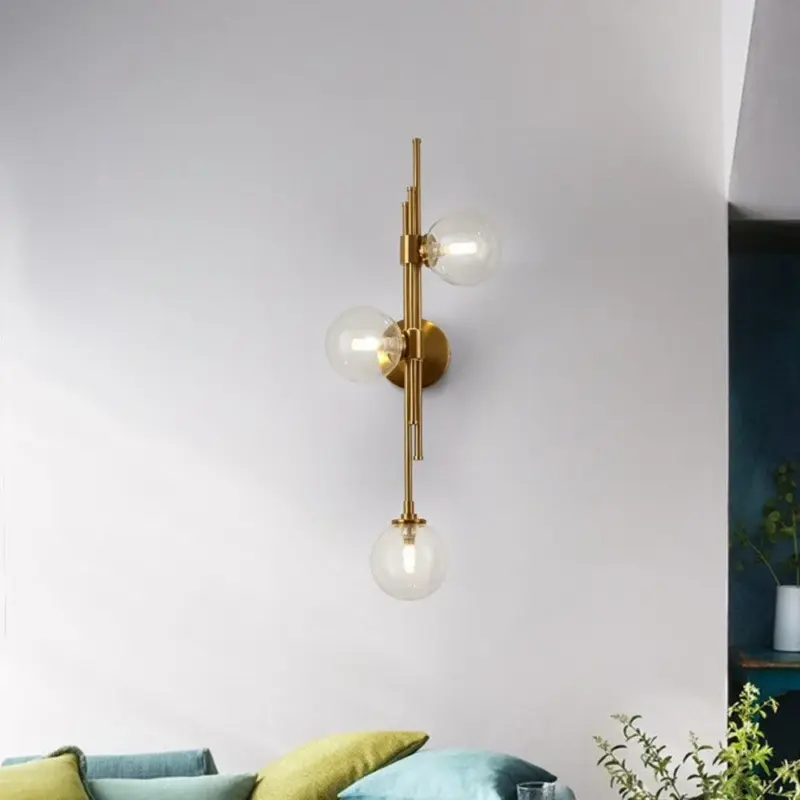 VintageBall3HeadsGlassWallLamp