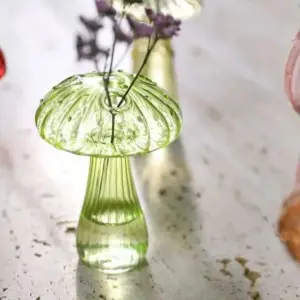 Vintage Blown Glass Mushroom Vase - ISTANBULLU LTD