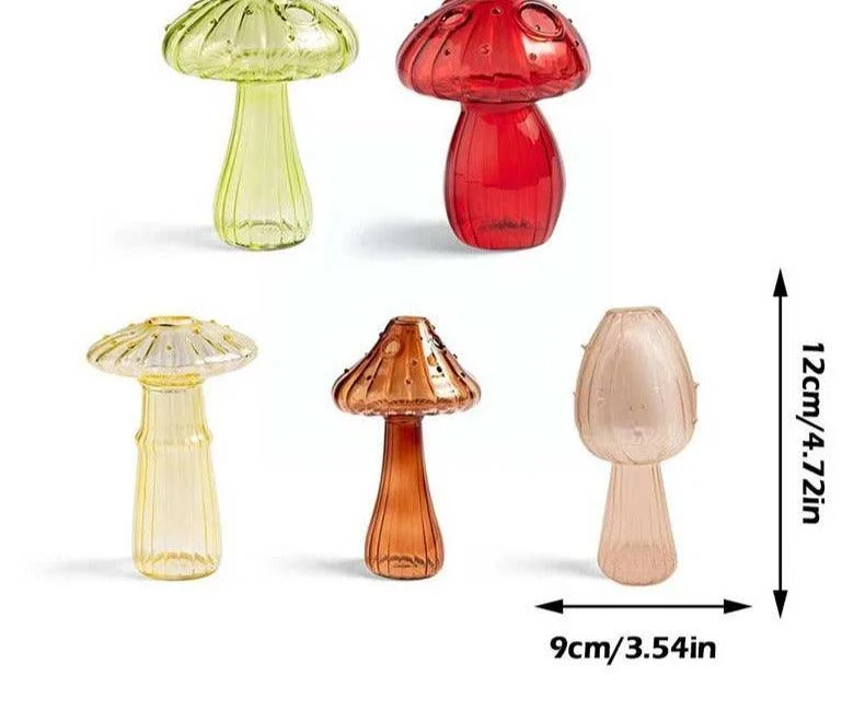 Vintage Blown Glass Mushroom Vase - ISTANBULLU LTD