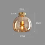 VintageBubbleGlassFlushMountCeilingLight Homdiy