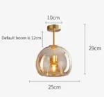 VintageBubbleGlassFlushMountCeilingLight Homdiy