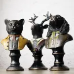 VintageCatDeerSculpturesandStatuesResinStatuedecorationcrafts Homeko1