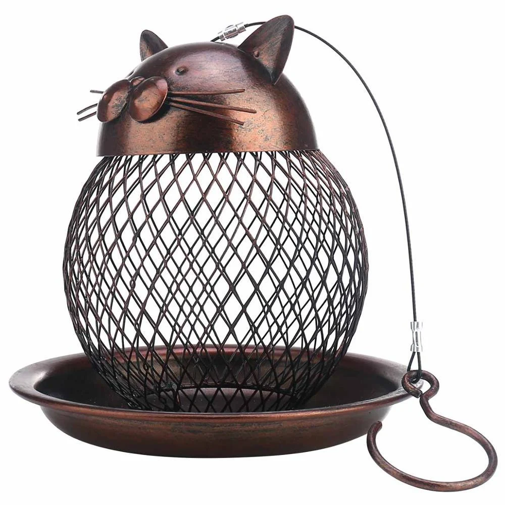 Vintage Cat Shaped Bird Feeder - Homeko