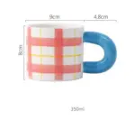 VintageCeramicFlowerCloudStripedCoffeeMugs