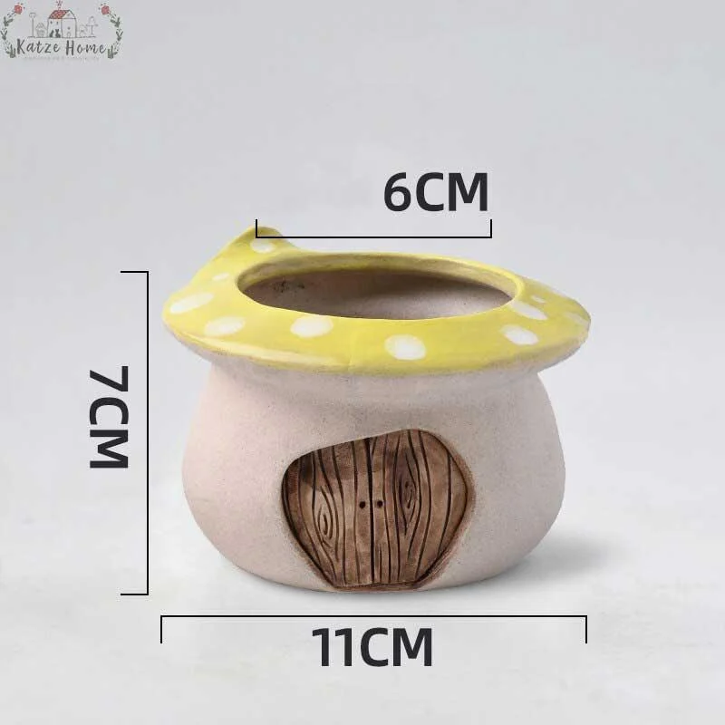 Vintage Ceramic Mushroom Planter Pot - ISTANBULLU LTD