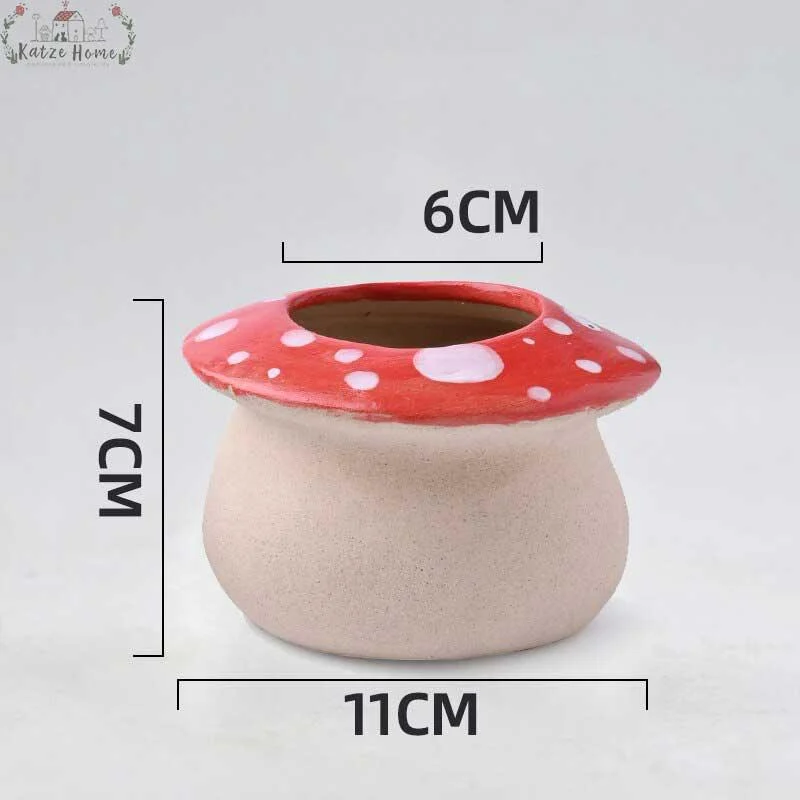 Vintage Ceramic Mushroom Planter Pot - ISTANBULLU LTD