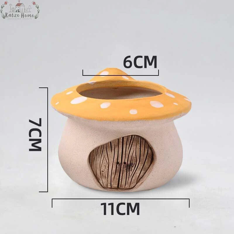 Vintage Ceramic Mushroom Planter Pot - ISTANBULLU LTD