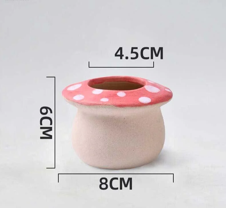 Vintage Ceramic Mushroom Planter Pot - ISTANBULLU LTD