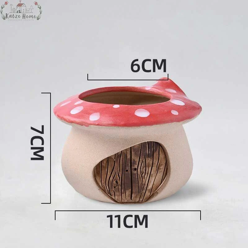 Vintage Ceramic Mushroom Planter Pot - ISTANBULLU LTD