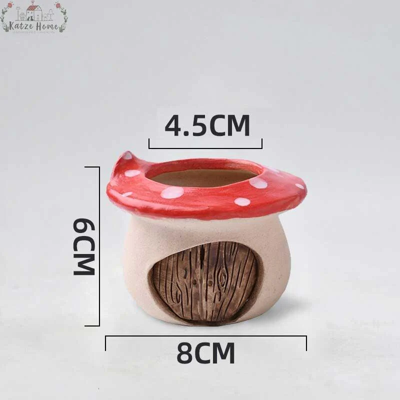 Vintage Ceramic Mushroom Planter Pot - ISTANBULLU LTD