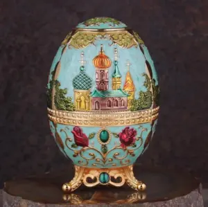 Vintage Faberge Egg Toothpick Holders
