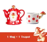 VintageFairyCeramicMushroomMugTableware