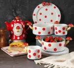 VintageFairyCeramicMushroomMugTableware