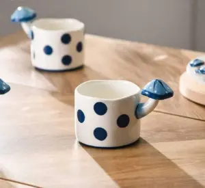 Vintage Fairy Ceramic Mushroom Mug Tableware