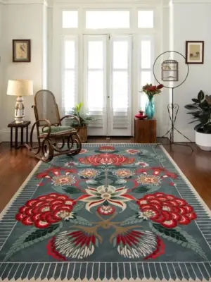 Vintage Floral Large Area Cozy Rug Carpet Living Room Home Decoration
