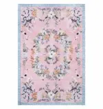 VintageFlowerPinkGreenArtRugCarpetLuxuryDecorBedroom Homeko10