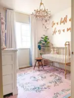 VintageFlowerPinkGreenArtRugCarpetLuxuryDecorBedroom Homeko4