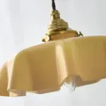 VintageFrenchFrillyOpaqueGlassPendantLightwithruffleddrapedshape Homdiy