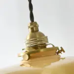 VintageFrenchFrillyOpaqueGlassPendantLightwithruffleddrapedshape Homdiy