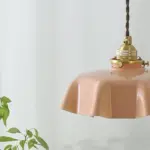 VintageFrenchFrillyOpaqueGlassPendantLightwithruffleddrapedshape Homdiy