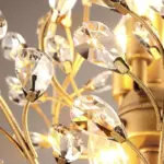 VintageGoldBlackCandleCrystalChandelierLedPendantLightingRoomDecor Homeko3