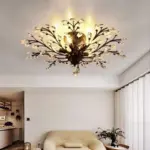 VintageGoldBlackCandleCrystalChandelierLedPendantLightingRoomDecor Homeko5