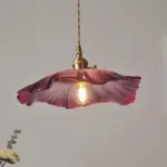 VintageIndustrialGlassHibiscusFlowerPendantLight2 VintageIndustrialGlassHibiscusFlowerPendantLight2