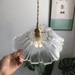 VintageIndustrialGlassHibiscusFlowerPendantLight4 VintageIndustrialGlassHibiscusFlowerPendantLight4