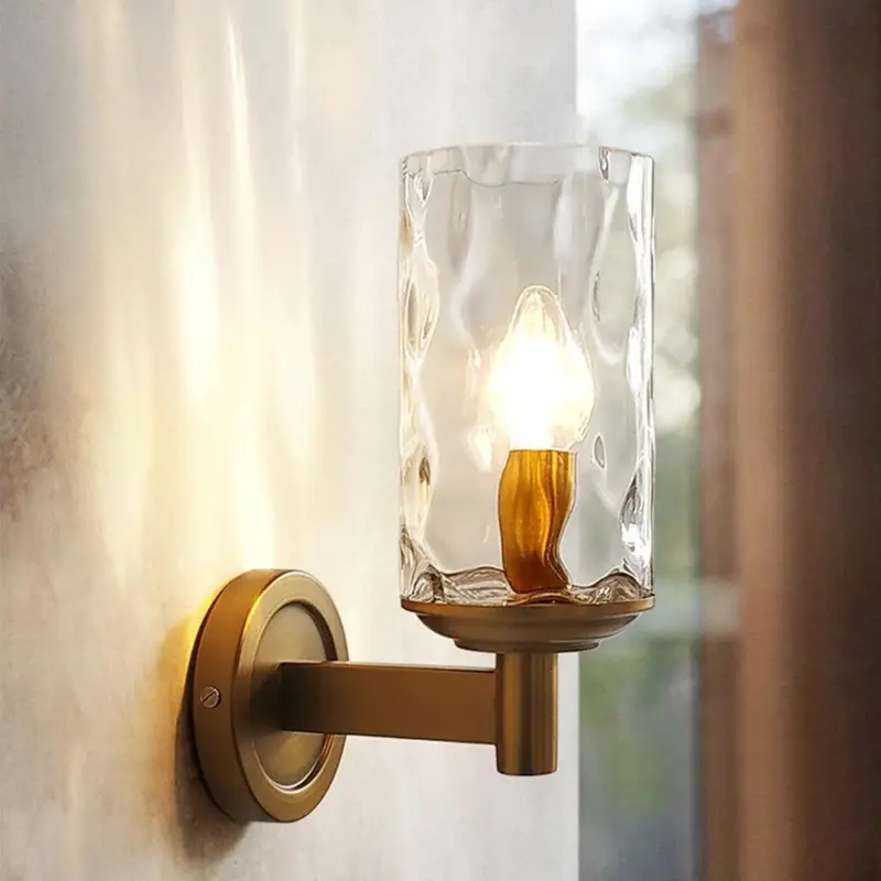 VintageIronArmedWallLamp