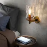 VintageIronArmedWallLamp