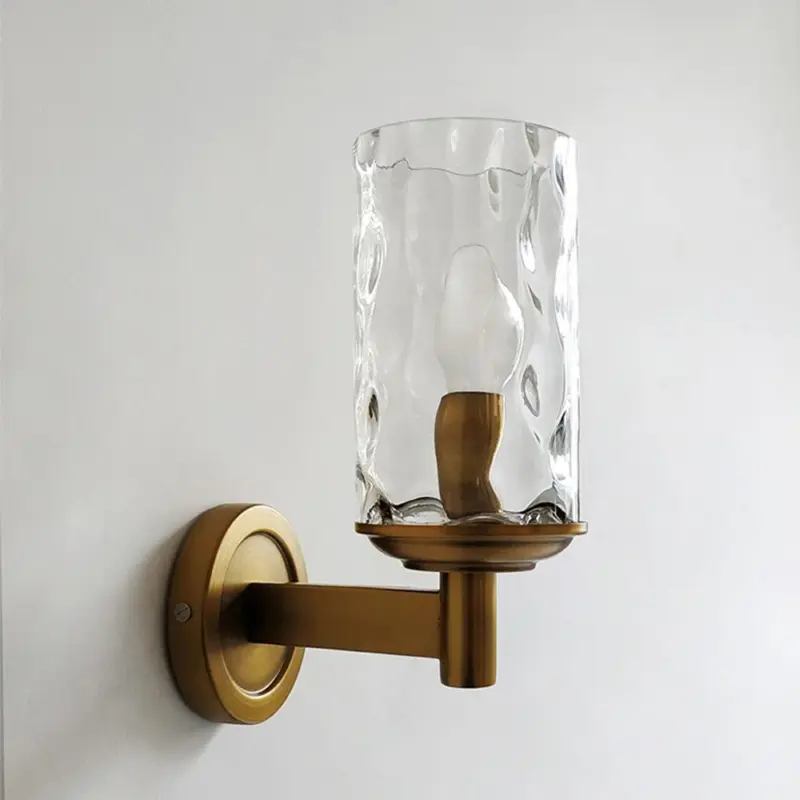 VintageIronArmedWallLamp
